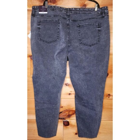 Ava & Viv Women's Mid-Rise Cropped Skinny Jeans, Charcoal Size 26 - Picture 14 of 14